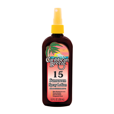 Caribbean Breeze SPF 15 Sunscreen Spray Lotion 250ml